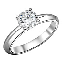 Кольцо из белого золота с бриллиантом