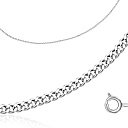 Цепь автомат из белого золота, плетение панцирное