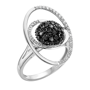 Кольцо из белого золота с бриллиантом