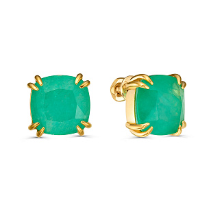 Серьги Пусеты из серебра с алпанитами