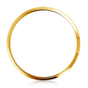 Кольцо обручальное из желтого золота с бриллиантом