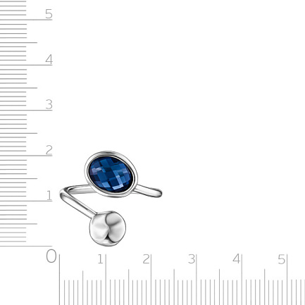 Кольцо из белого золота с топазом