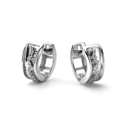 Серьги из белого золота с бриллиантами