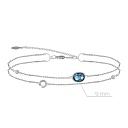 Браслет декоративный из белого золота с топазом