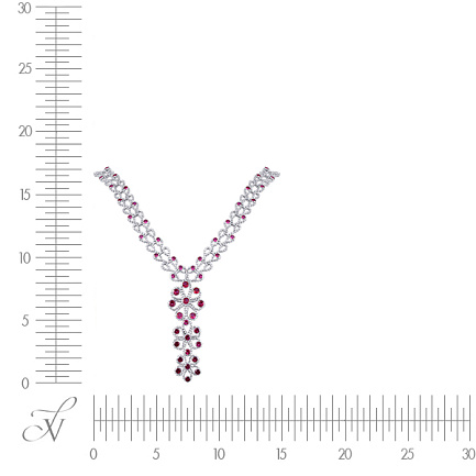 Колье из серебра с фианитом