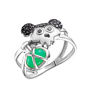 Кольцо из белого золота с бриллиантами