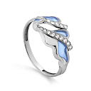 Кольцо из серебра с фианитами