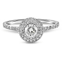 Кольцо из белого золота с бриллиантами