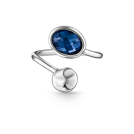 Кольцо из белого золота с топазом