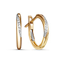 Серьги из красного золота с бриллиантами