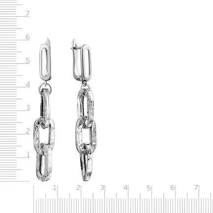 Серьги с английским замком из серебра