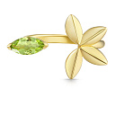 Кольцо из желтого золота с хризолитом