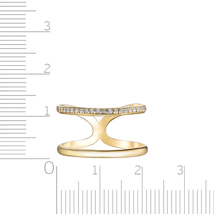 Кольцо из желтого золота с бриллиантами