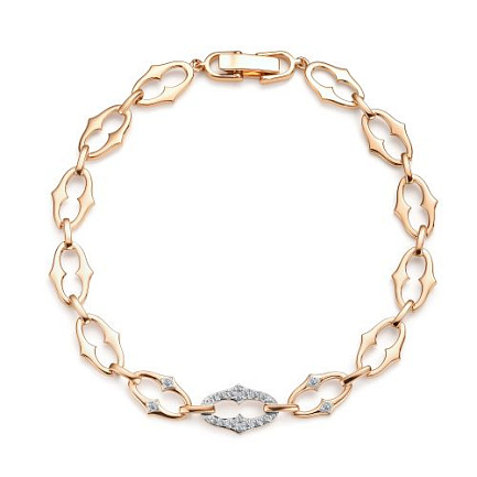 Браслет из красного золота с бриллиантами