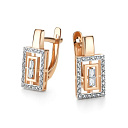 Серьги с английским замком из красного золота