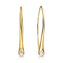 Серьги из желтого золота с бриллиантами