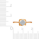 Кольцо из красного золота с фианитом
