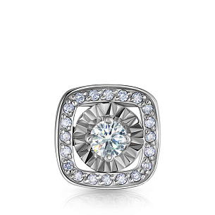 Подвеска из белого золота с бриллиантом