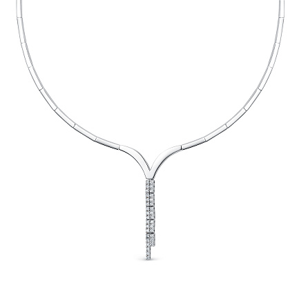 Колье из белого золота с бриллиантами