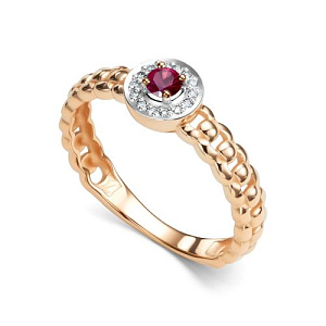 Кольцо из красного золота