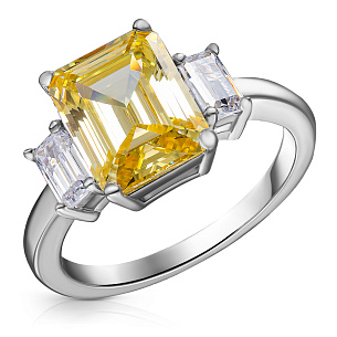 Кольцо из серебра с цирконием