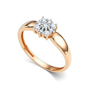 Кольцо из красного золота с бриллиантами