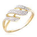 Кольцо из желтого золота с бриллиантами