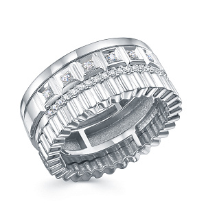 Кольцо из белого золота с бриллиантами