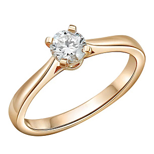 Кольцо из золота с бриллиантом