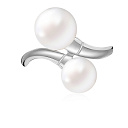 Кольцо из белого золота с жемчугом