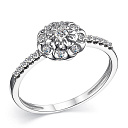 Кольцо из белого золота с бриллиантами