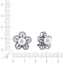 Серьги из белого золота с бриллиантами, жемчугом