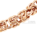Цепь ручной работы из красного золота, плетение римское
