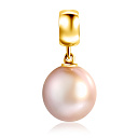 Подвеска из желтого золота с жемчугом