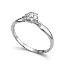 Кольцо из белого золота с бриллиантами