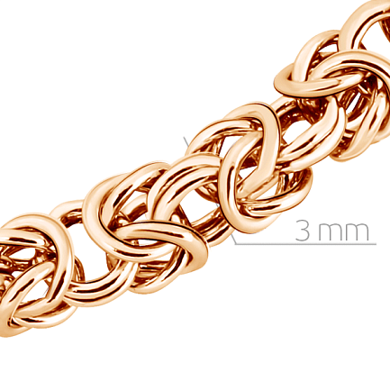Цепь ручной работы из красного золота, плетение римское