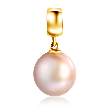 Подвеска из желтого золота с жемчугом