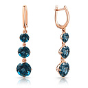 Серьги с английским замком из красного золота