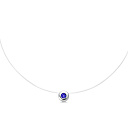 Колье из белого золота с танзанитом