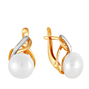 Серьги с английским замком из красного золота