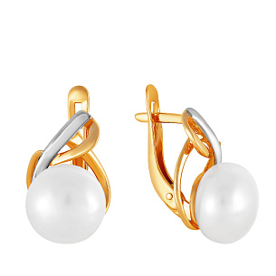 Серьги с английским замком из красного золота