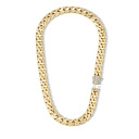 Колье из желтого золота с фианитом