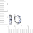 Серьги с английским замком из серебра