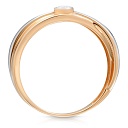 Кольцо из красного золота с фианитом