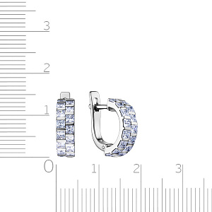 Серьги с английским замком из серебра