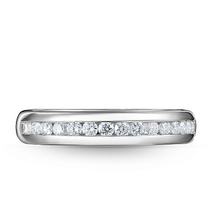 Золотое кольцо обручальное с бриллиантами