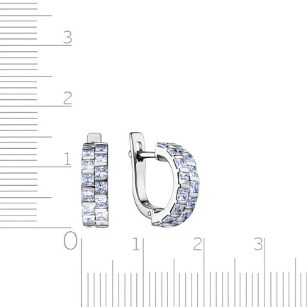 Серьги с английским замком из серебра