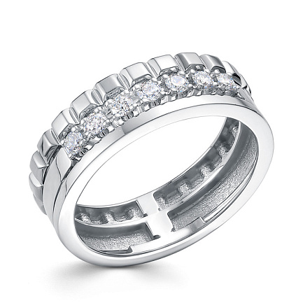 Кольцо из белого золота с бриллиантами