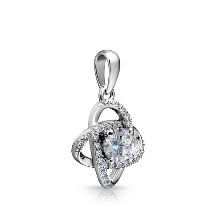 Подвеска из серебра с фианитом