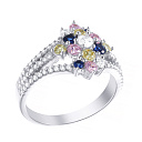 Кольцо из серебра с фианитом